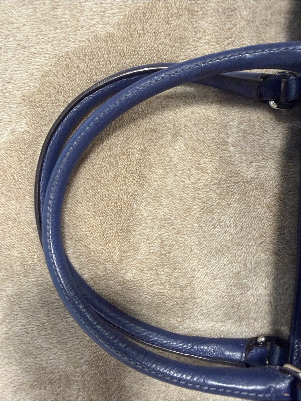 Coach Park Carryall Blue Leather and Emerald lining. - Picture 10 of 13